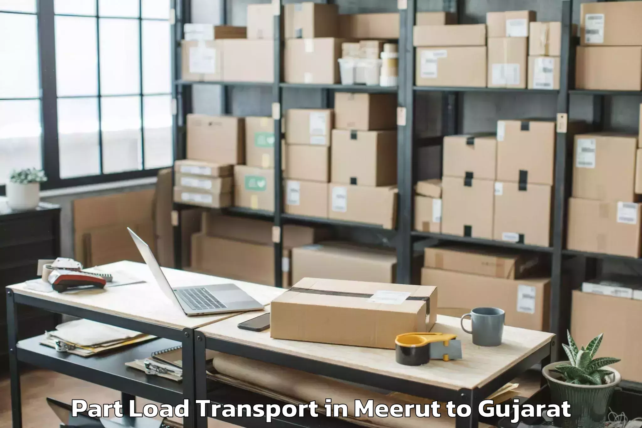 Book Meerut to Bardoli Part Load Transport